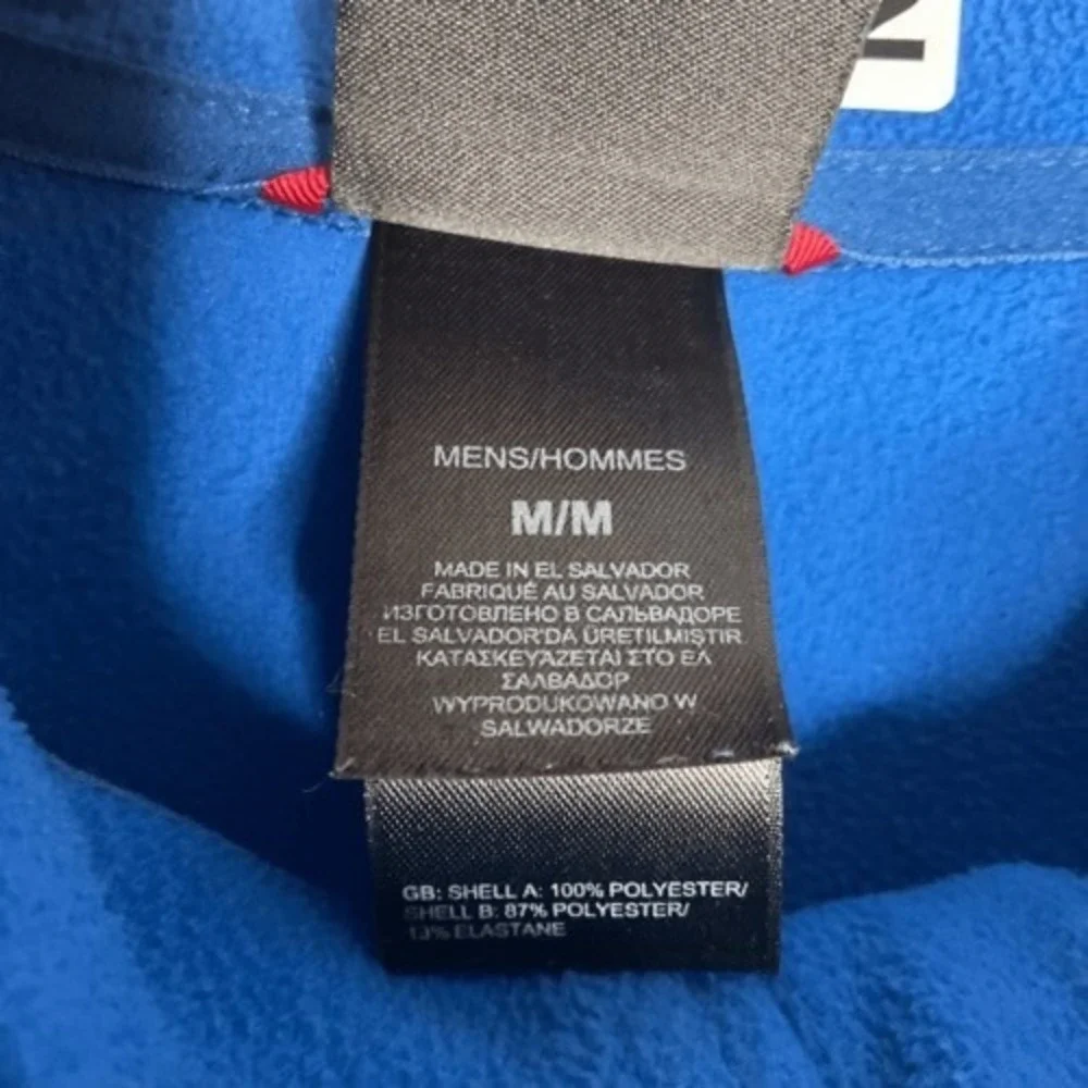 The North Face Flashdry Blue‎ Fleece 1/4 Zip Mockneck Sweater Men M El Salvador